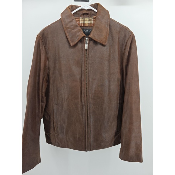 Bernardo Jackets & Blazers - Bernardo Leather Bomber Jacket Size S Brown NWOT